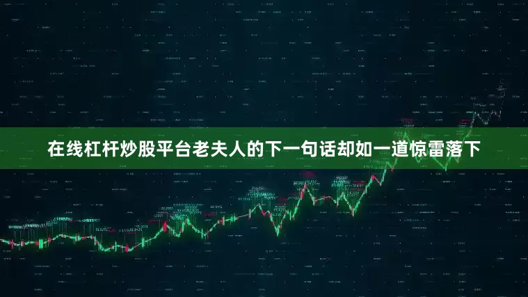 在线杠杆炒股平台老夫人的下一句话却如一道惊雷落下